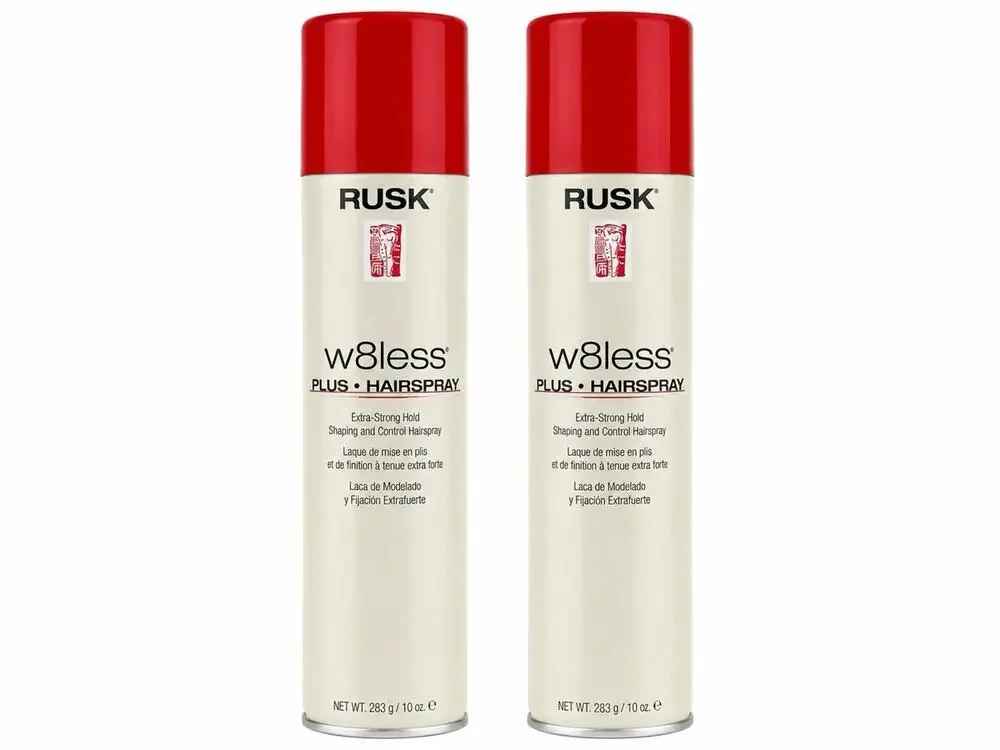 RUSK W8less Plus Hairspray Extra Strong Hold 10 oz 283g Pack of 2
